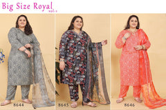 Premium Riyon Handwork Kurti Pant Dupatta Set | Plus Size 7XL–10XL | Partywear & Casual Wear Women Outfit