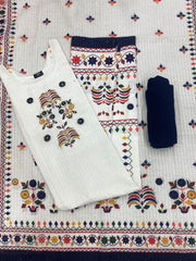 New Digital Print Kurti Set Malaysia | Maslin Kurta Pant Dupatta with Handwork & Sequence Work | Plus Size Available