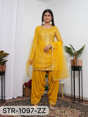 Trendy Georgette Patiyala Suit Set  | Designer Embroidery Sequins Work | Ready to Wear Women’s Ethnic Wear