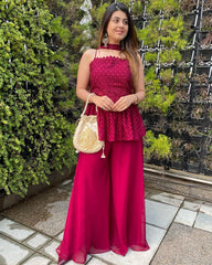 Demanding Maroon Coloured Beautifull Kurta Set