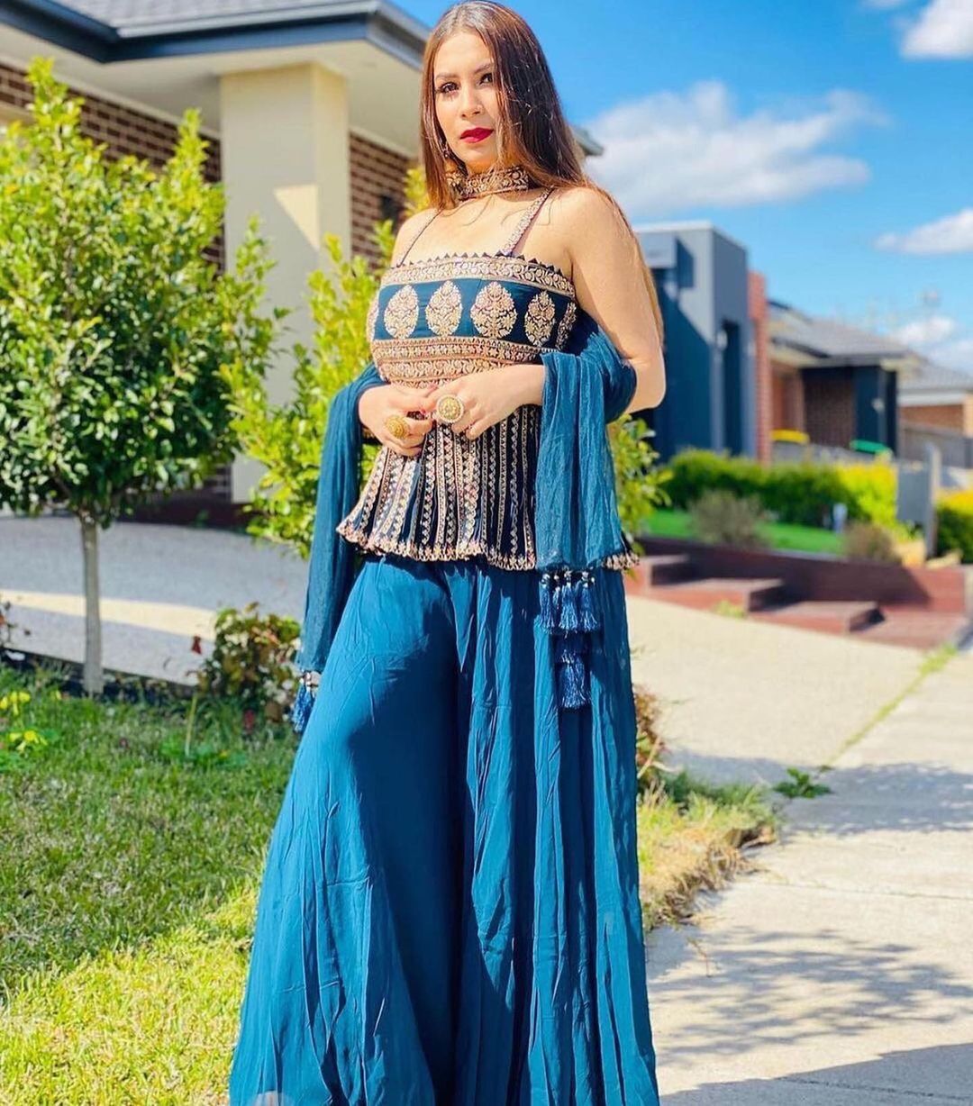 Traditional Wear Teal Blue Coloured Beautifull Kurta Set