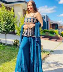 Traditional Wear Teal Blue Coloured Beautifull Kurta Set