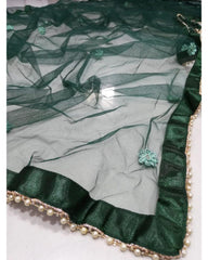 Green Sequence Embroidery Work Lehenga Choli