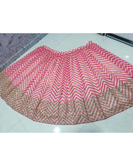 Multicolor laheriya printed design wedding lehenga choli