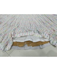 White georgette Wedding special heavy flare lehenga choli