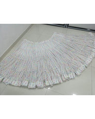 White georgette Wedding special heavy flare lehenga choli