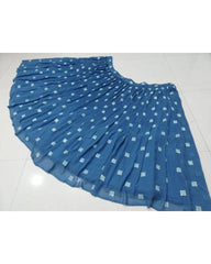 Dark sky blue faux georgette wedding Lehenga choli