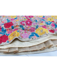 Chikoo Georgette multicolor thread wedding lehenga choli